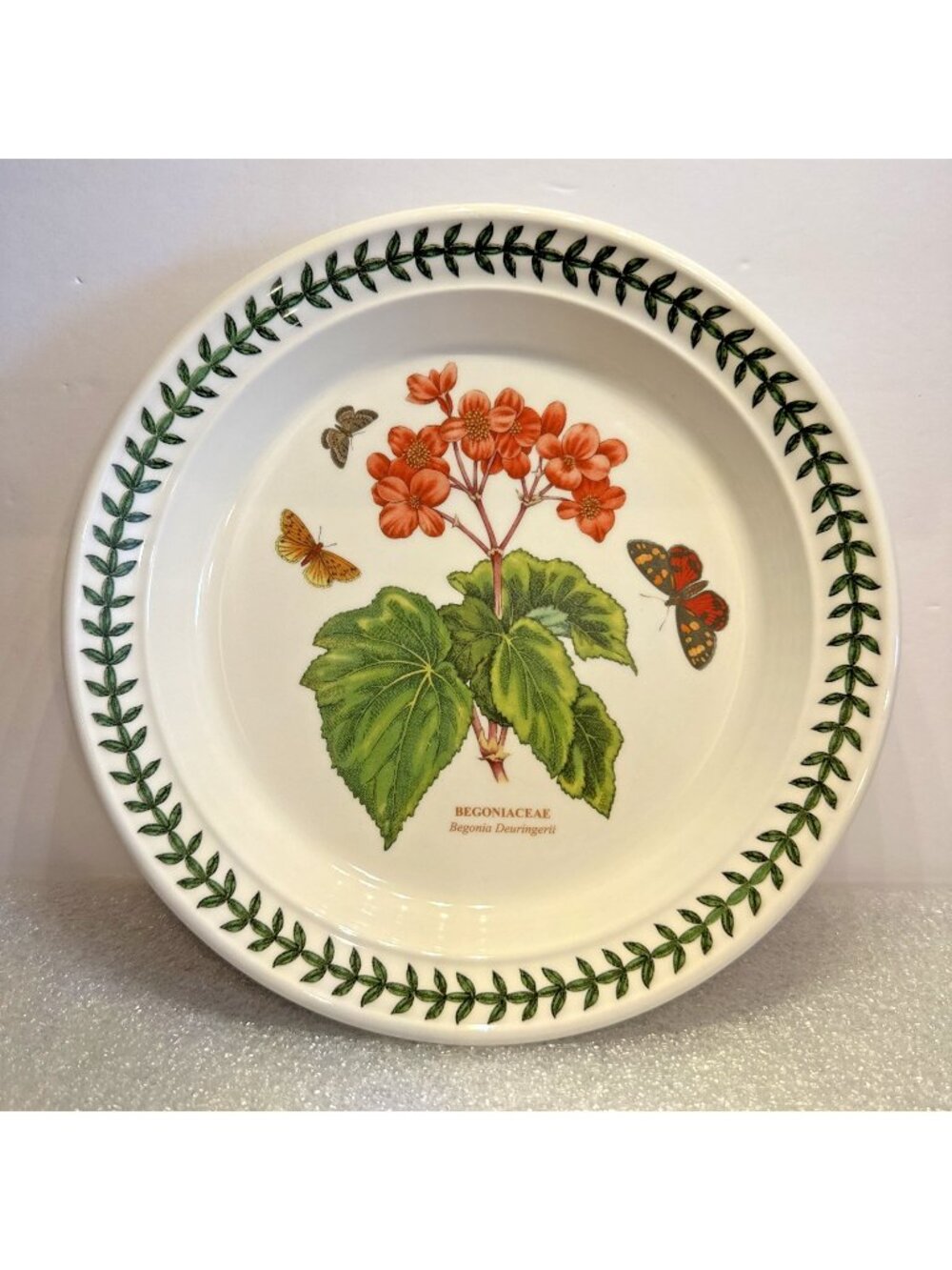 Portmeirion Botanic Garden Begonia Ceramic Salad Plate 8.5" Made In England NEW